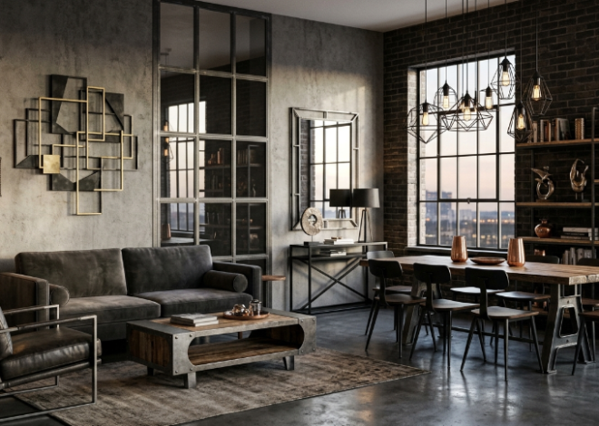 Как добавить в интерьер стиль лофт с помощью металлических элементов